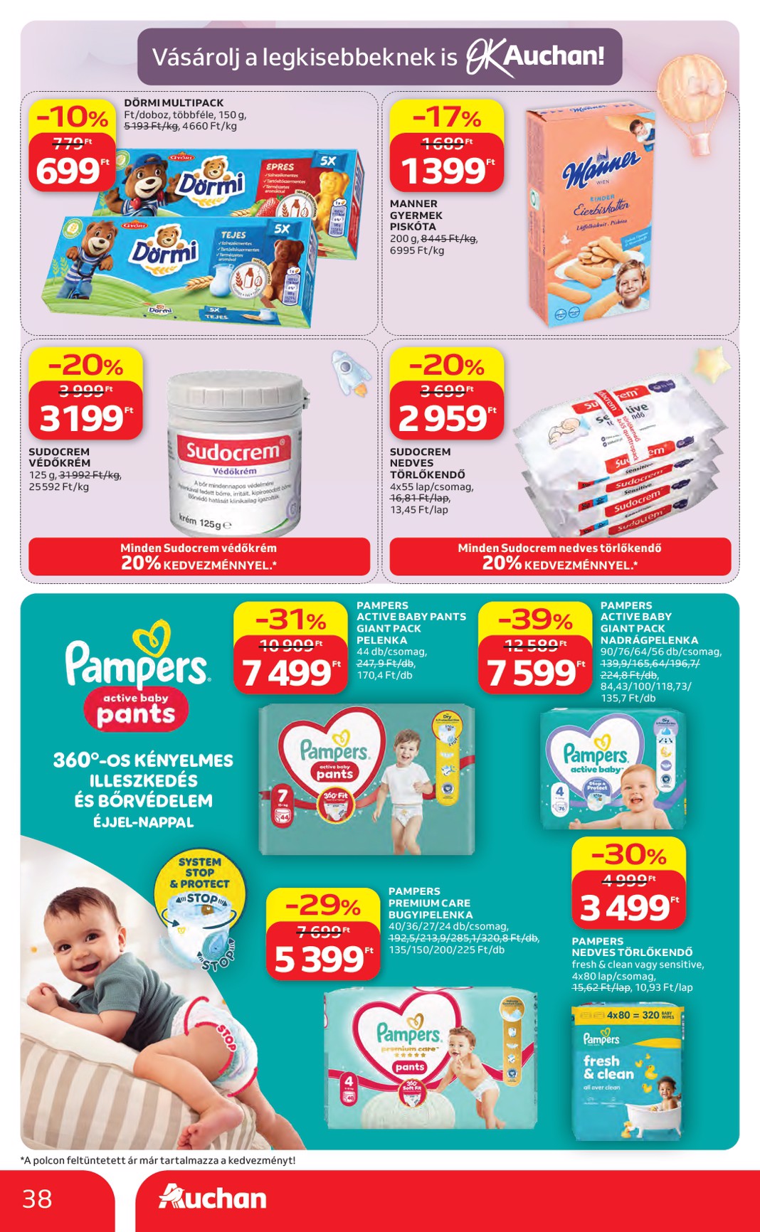 auchan - A jövőbeli Auchan hipermarket akciós újság csütörtöktől 2026.07.23.-tól szerdától 2026.07.29.-ig érvényes. - page: 38