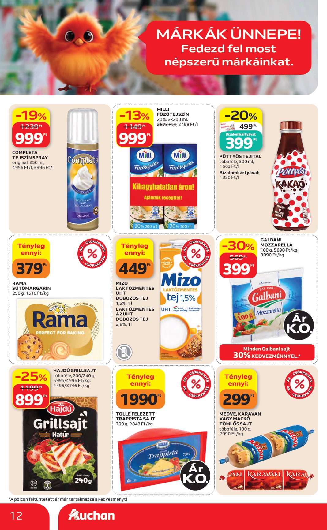 auchan - A jövőbeli Auchan hipermarket akciós újság csütörtöktől 2026.07.23.-tól szerdától 2026.07.29.-ig érvényes. - page: 12