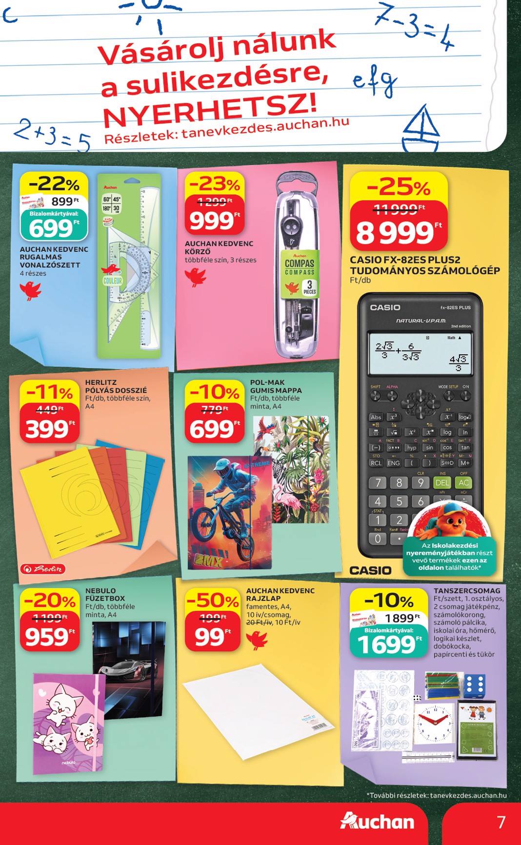auchan - A jövőbeli Auchan - Iskolakezdés ajánlataink akciós újság csütörtöktől 2026.07.30.-tól szerdától 2026.08.05.-ig érvényes. - page: 7