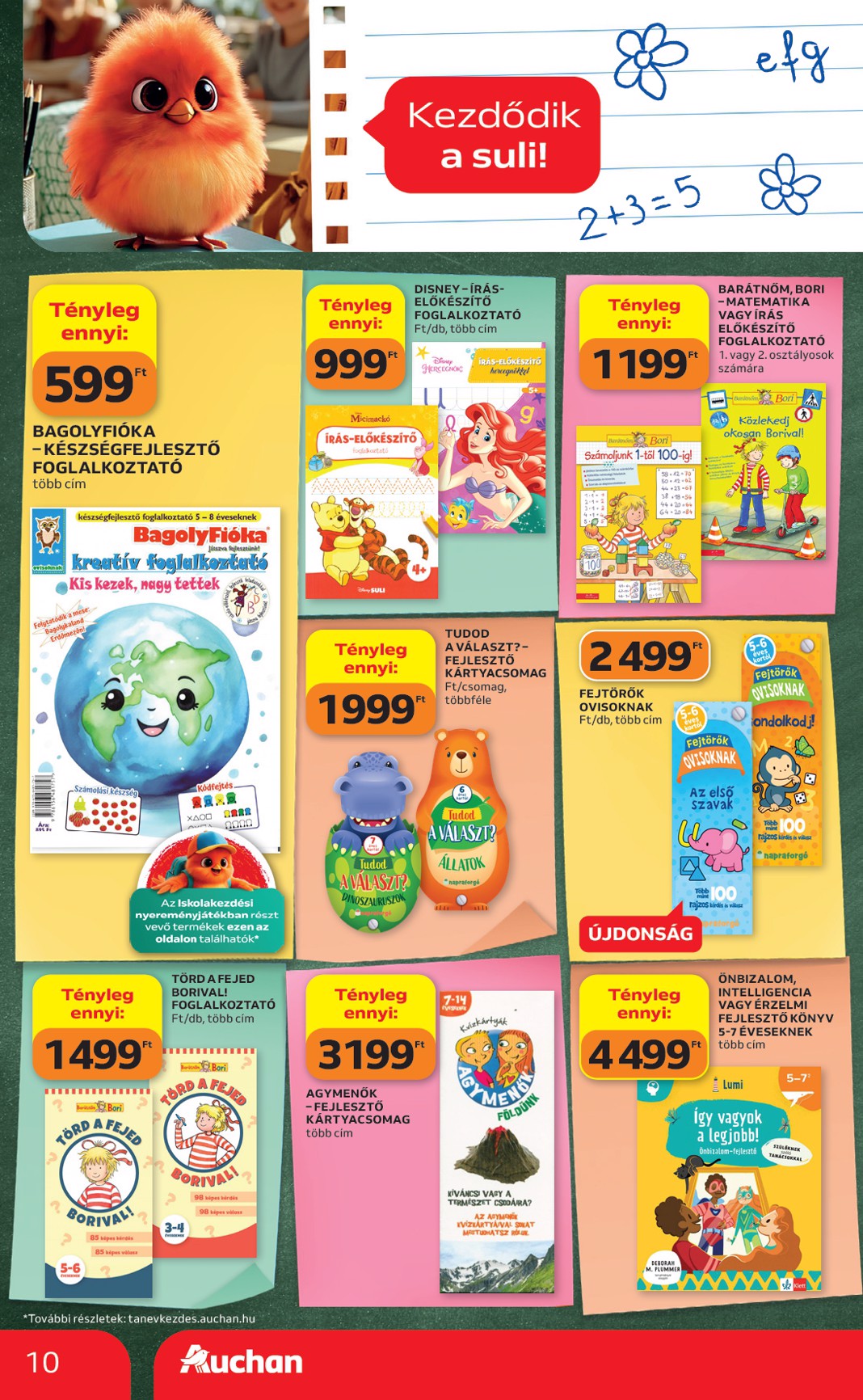 auchan - A jövőbeli Auchan - Iskolakezdés ajánlataink akciós újság csütörtöktől 2026.07.30.-tól szerdától 2026.08.05.-ig érvényes. - page: 10