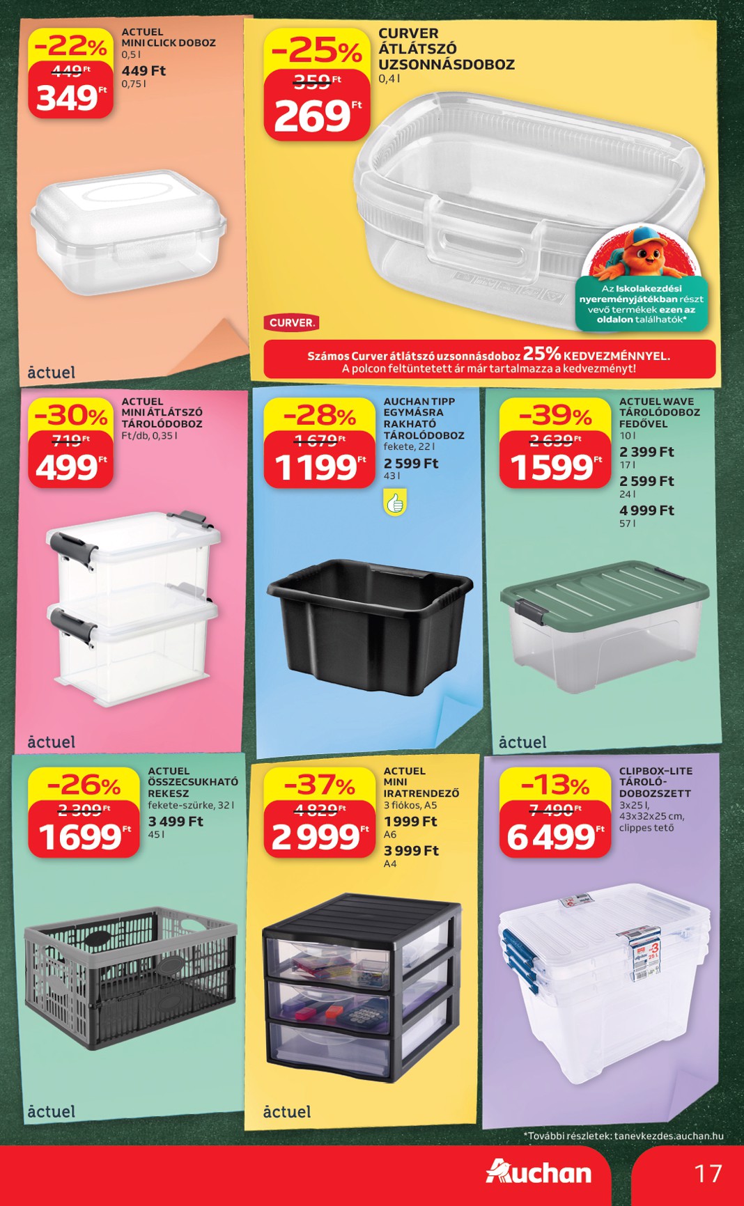 auchan - A jövőbeli Auchan - Iskolakezdés ajánlataink akciós újság csütörtöktől 2026.07.30.-tól szerdától 2026.08.05.-ig érvényes. - page: 17