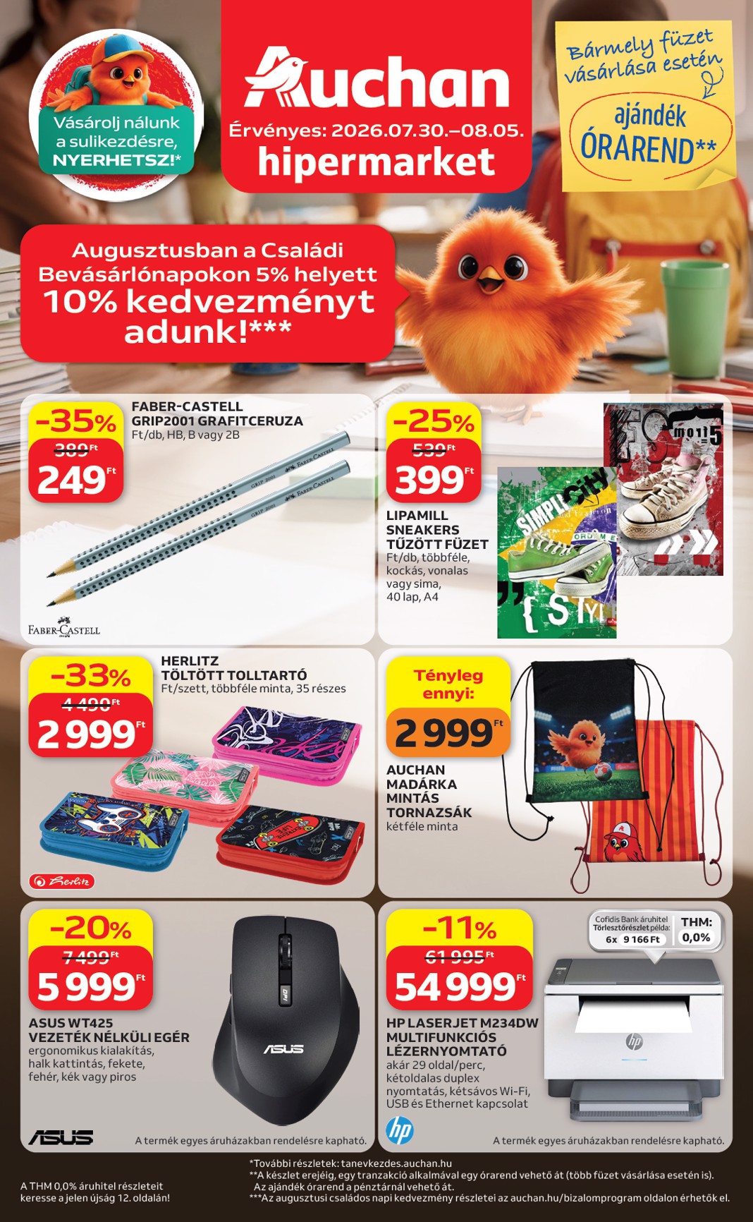 auchan - A jövőbeli Auchan - Iskolakezdés ajánlataink akciós újság csütörtöktől 2026.07.30.-tól szerdától 2026.08.05.-ig érvényes.
