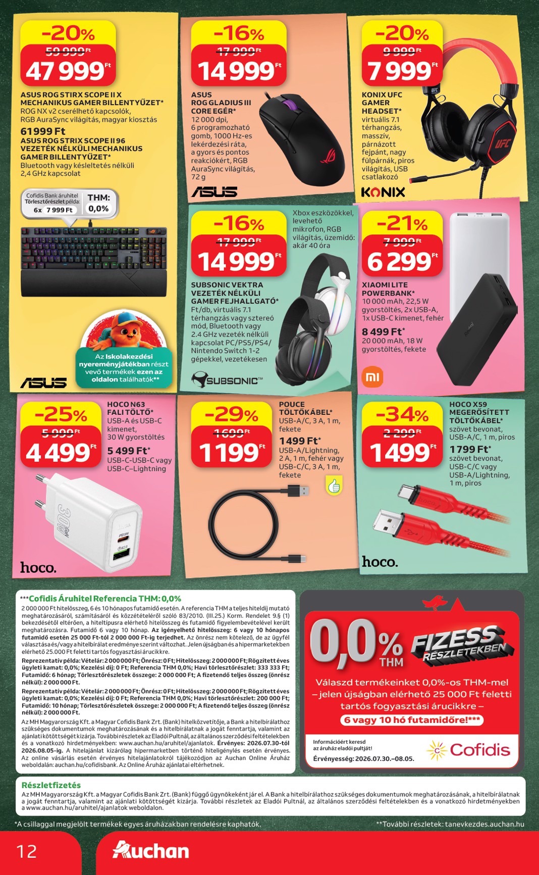 auchan - A jövőbeli Auchan - Iskolakezdés ajánlataink akciós újság csütörtöktől 2026.07.30.-tól szerdától 2026.08.05.-ig érvényes. - page: 12