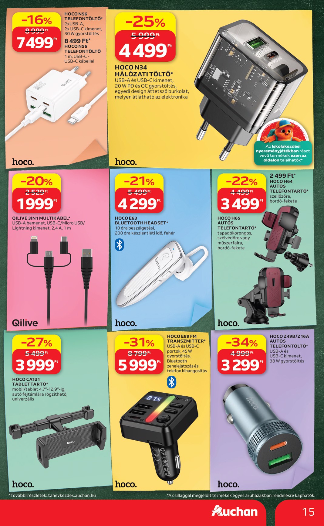 auchan - A jövőbeli Auchan - Iskolakezdés ajánlataink akciós újság csütörtöktől 2026.07.30.-tól szerdától 2026.08.05.-ig érvényes. - page: 15