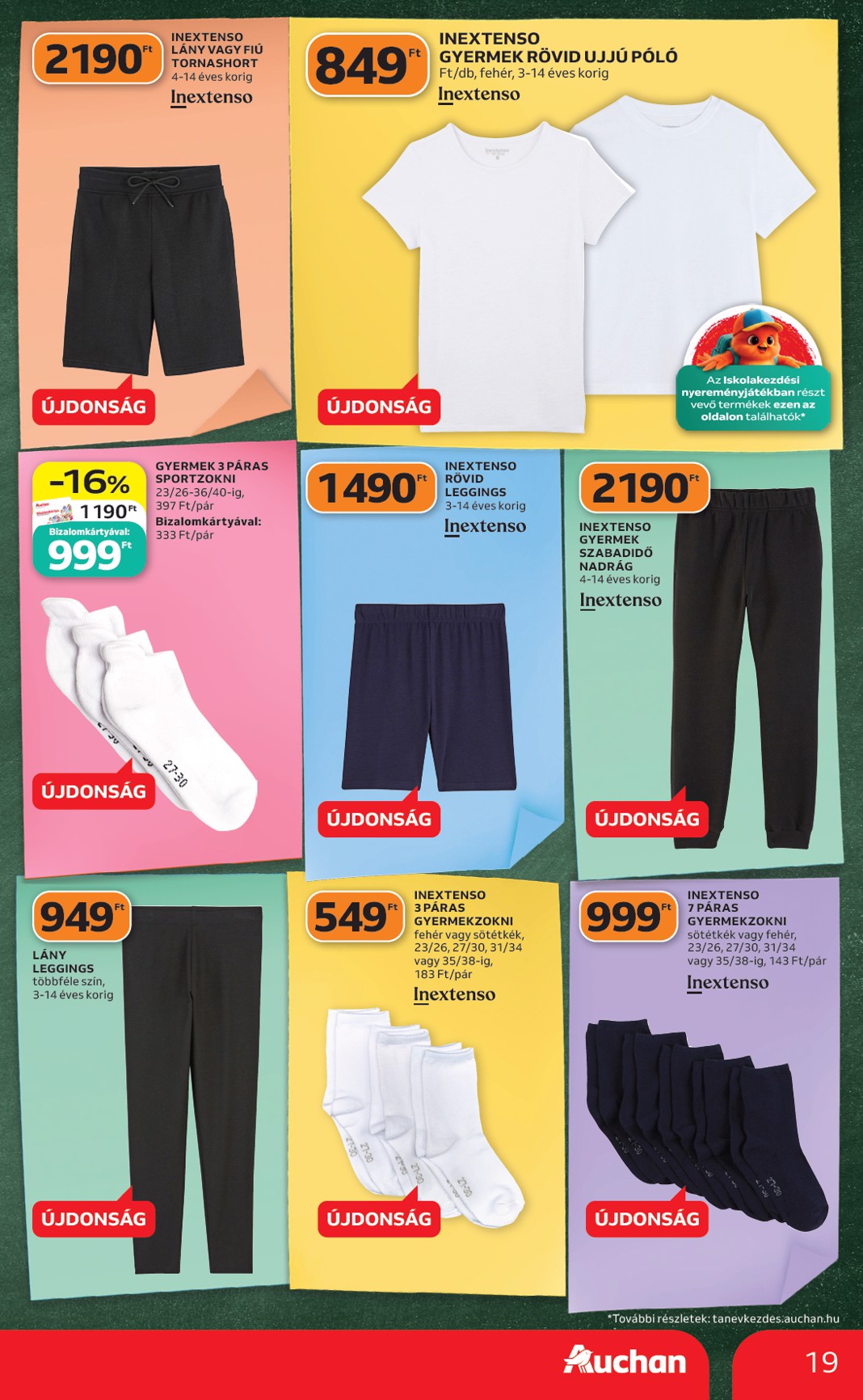 auchan - A jövőbeli Auchan - Iskolakezdés ajánlataink akciós újság csütörtöktől 2026.07.30.-tól szerdától 2026.08.05.-ig érvényes. - page: 19