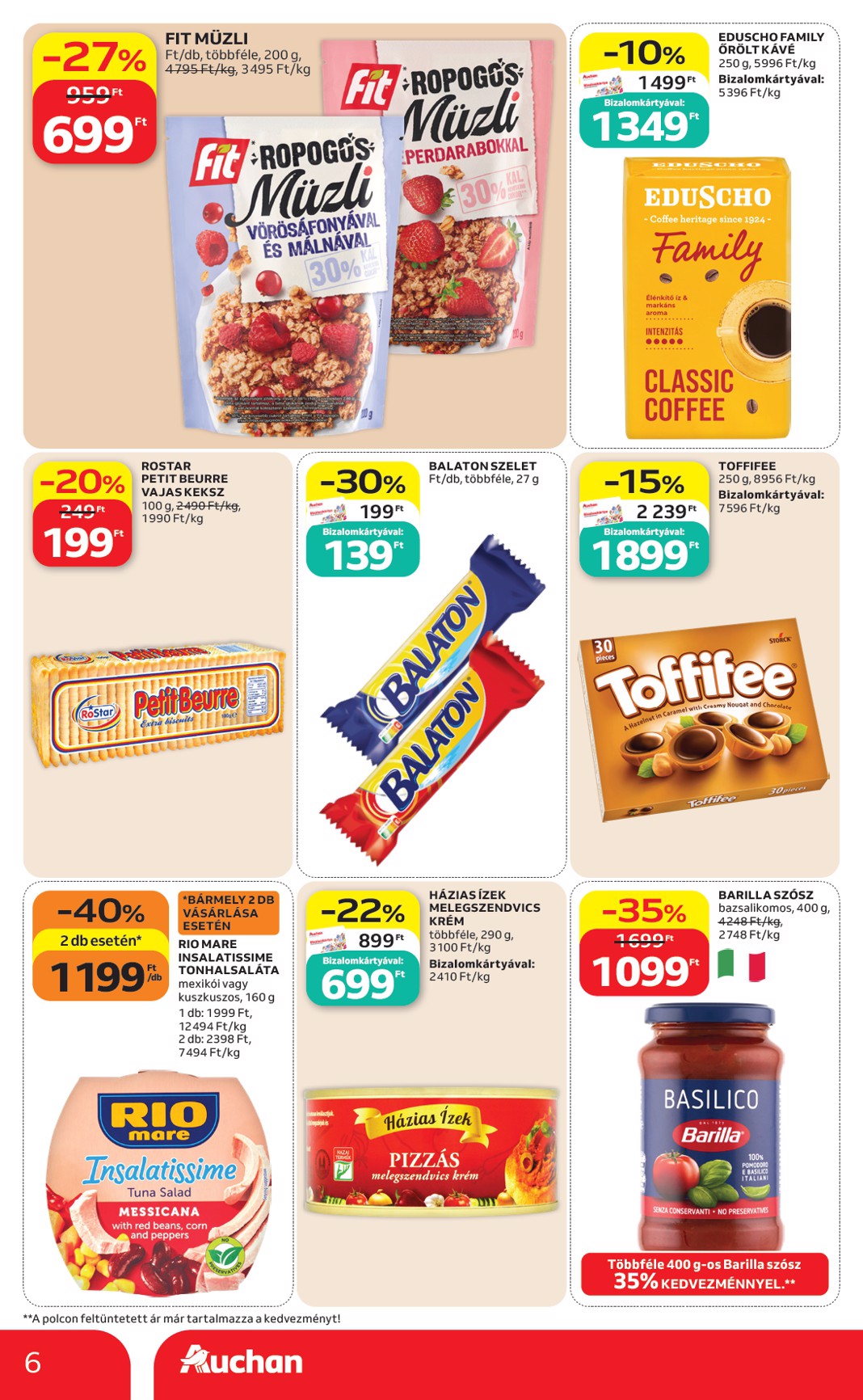 auchan - A jövőbeli Auchan szupermarket akciós újság csütörtöktől 2026.07.30.-tól szerdától 2026.08.05.-ig érvényes. - page: 6
