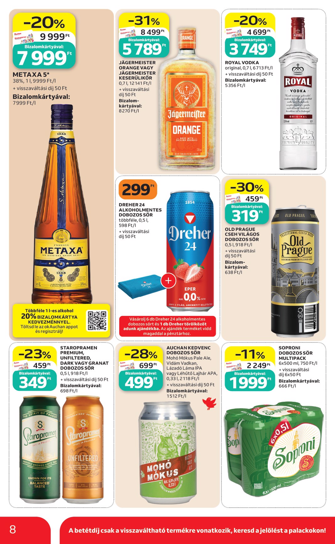 auchan - A jövőbeli Auchan szupermarket akciós újság csütörtöktől 2026.07.30.-tól szerdától 2026.08.05.-ig érvényes. - page: 8