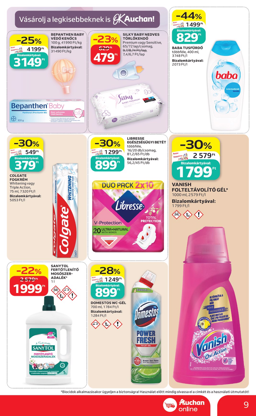 auchan - A jövőbeli Auchan szupermarket akciós újság csütörtöktől 2026.07.30.-tól szerdától 2026.08.05.-ig érvényes. - page: 9