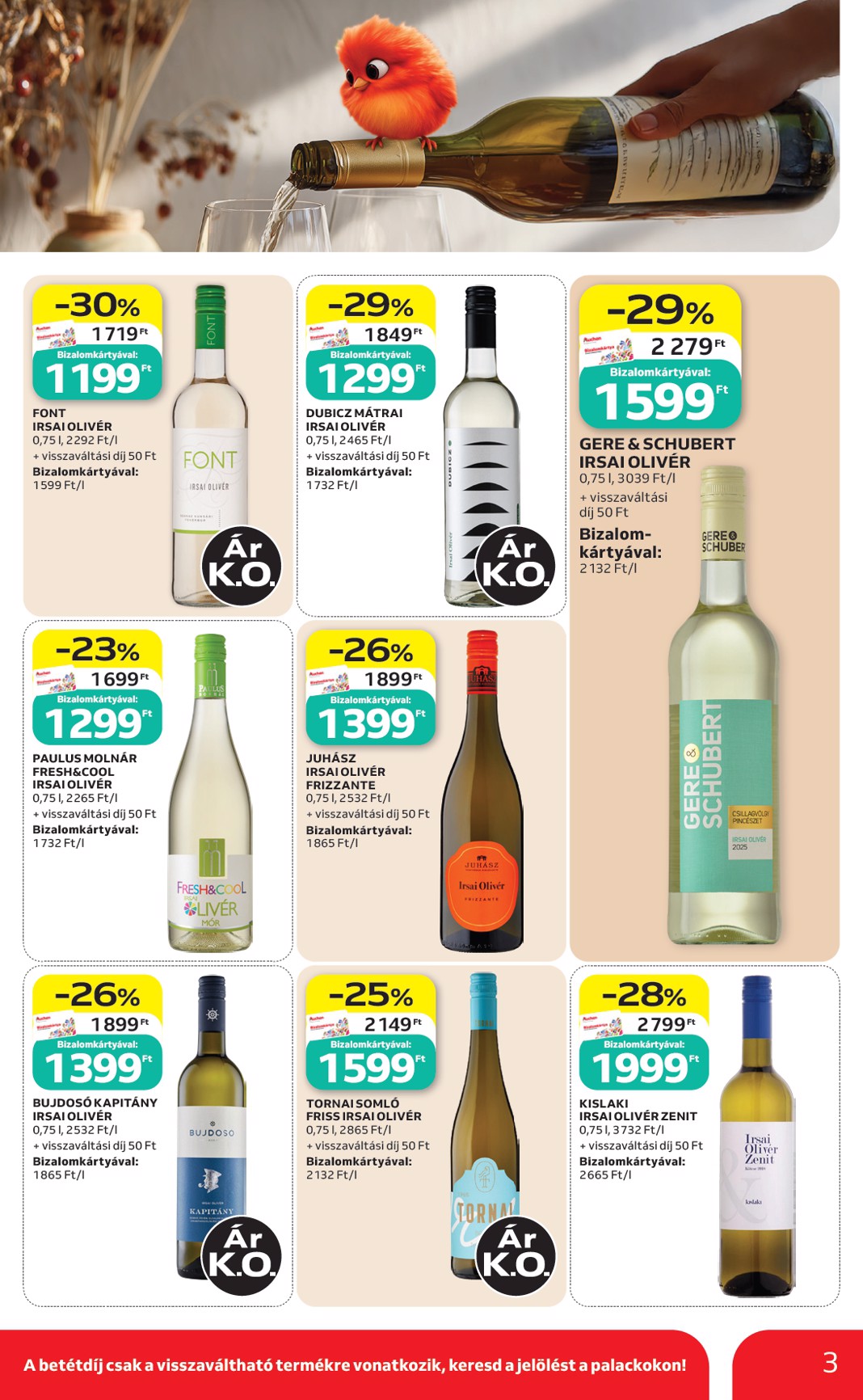 auchan - Aktuális Auchan Hipermarket - Borválaszték szórólap érvényes csütörtöktől 2026.07.30.-től szerdától 2026.08.05.-ig - page: 3