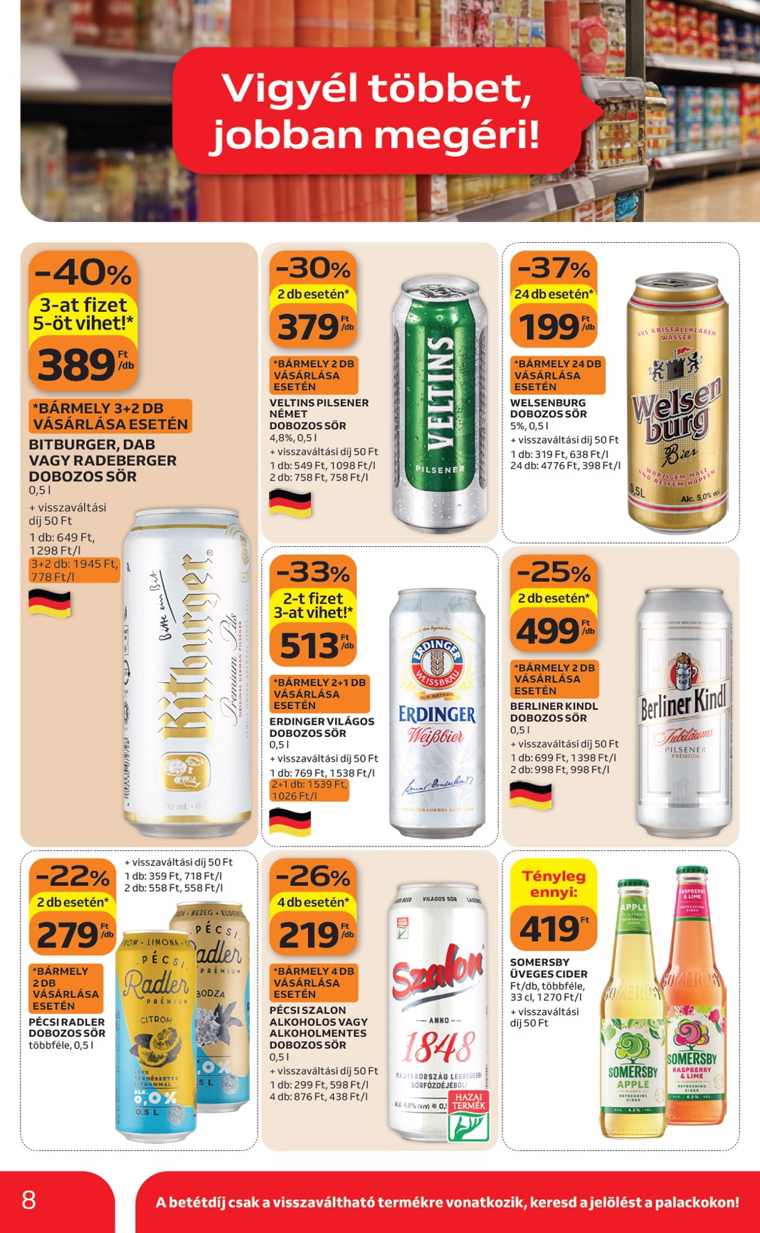 auchan - A jövőbeli Auchan Szupermarket akciós újság csütörtöktől 2026.08.06.-tól szerdától 2026.08.12.-ig érvényes. - page: 8