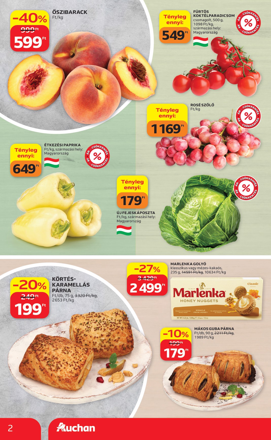 auchan - A jövőbeli Auchan Szupermarket akciós újság csütörtöktől 2026.08.06.-tól szerdától 2026.08.12.-ig érvényes. - page: 2