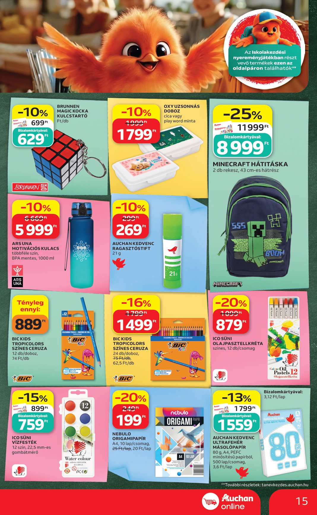 auchan - A jövőbeli Auchan Szupermarket akciós újság csütörtöktől 2026.08.06.-tól szerdától 2026.08.12.-ig érvényes. - page: 15