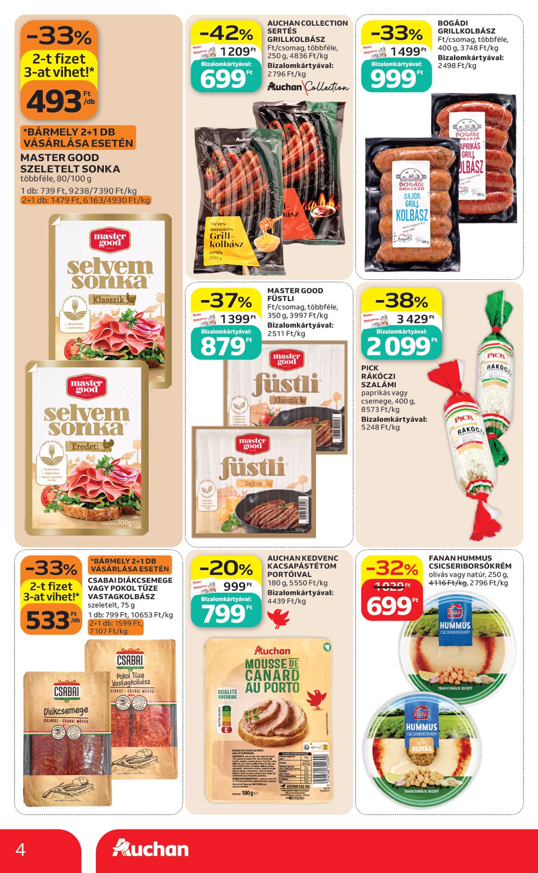 auchan - A jövőbeli Auchan Szupermarket akciós újság csütörtöktől 2026.08.06.-tól szerdától 2026.08.12.-ig érvényes. - page: 4