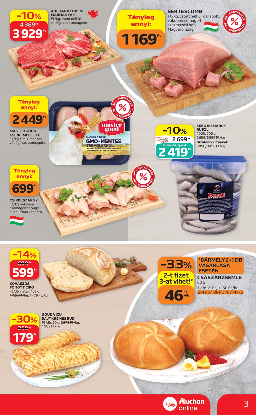 auchan - A jövőbeli Auchan Szupermarket akciós újság csütörtöktől 2026.08.06.-tól szerdától 2026.08.12.-ig érvényes. - page: 3