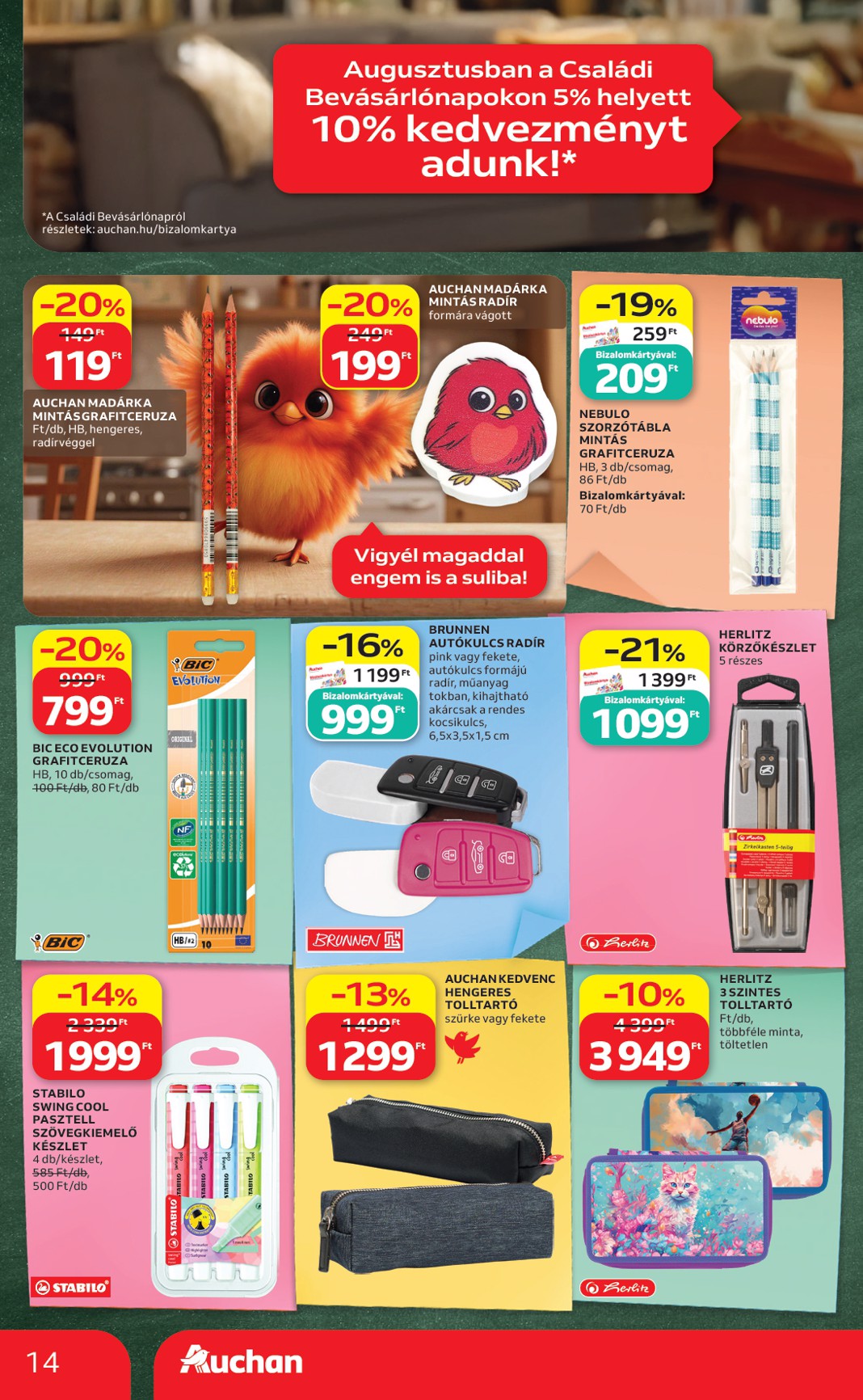 auchan - A jövőbeli Auchan Szupermarket akciós újság csütörtöktől 2026.08.06.-tól szerdától 2026.08.12.-ig érvényes. - page: 14