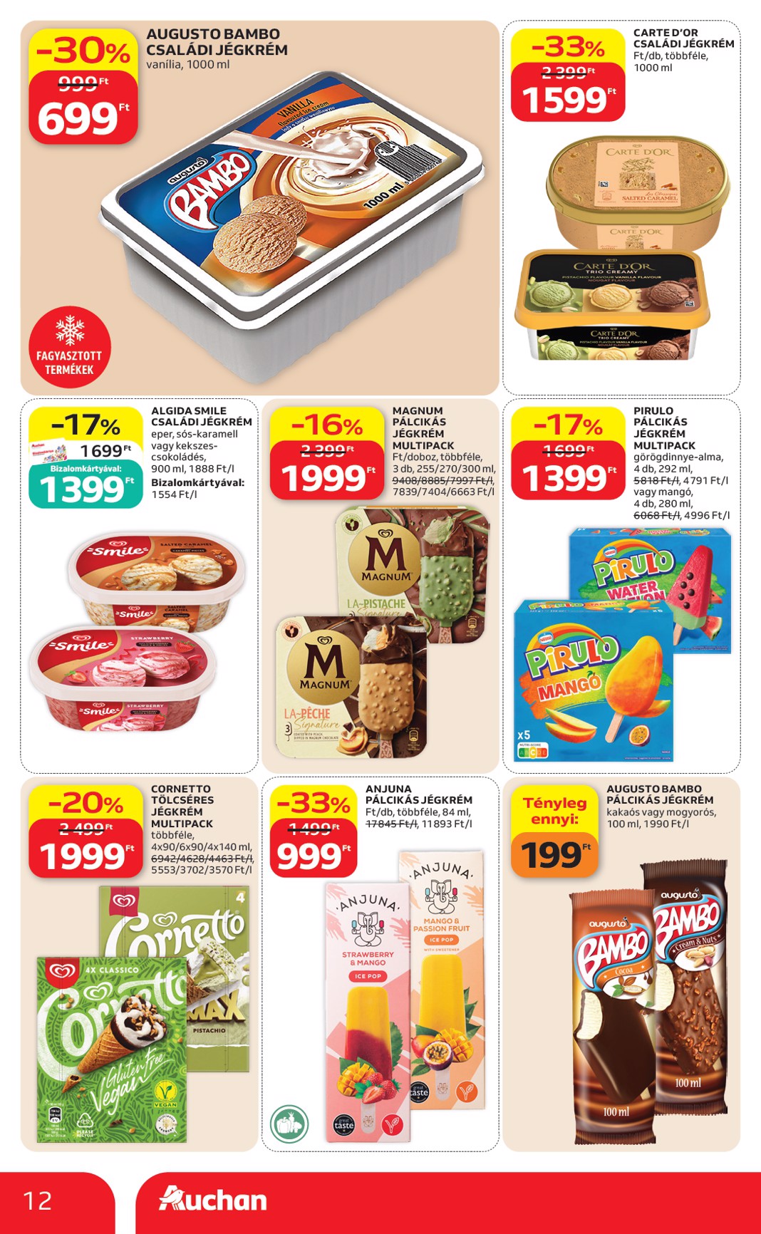 auchan - A jövőbeli Auchan Hipermarket akciós újság csütörtöktől 2026.08.06.-tól szerdától 2026.08.12.-ig érvényes. - page: 12