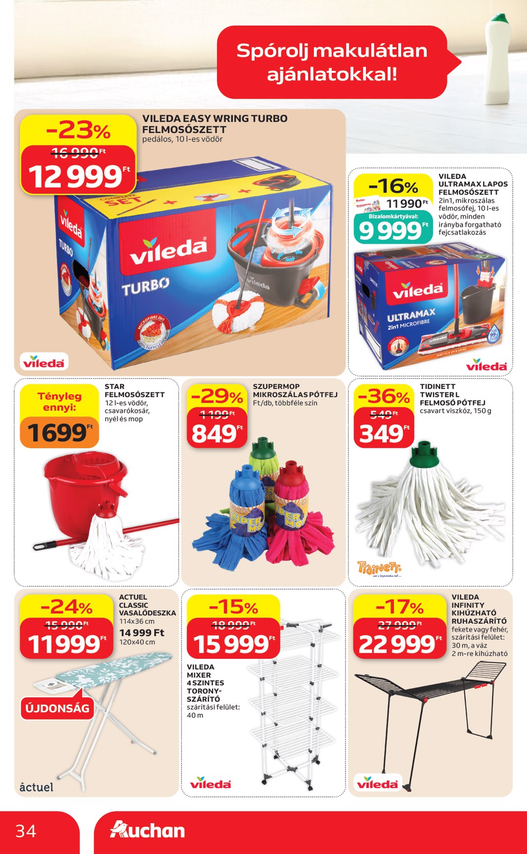 auchan - A jövőbeli Auchan Hipermarket akciós újság csütörtöktől 2026.08.06.-tól szerdától 2026.08.12.-ig érvényes. - page: 34