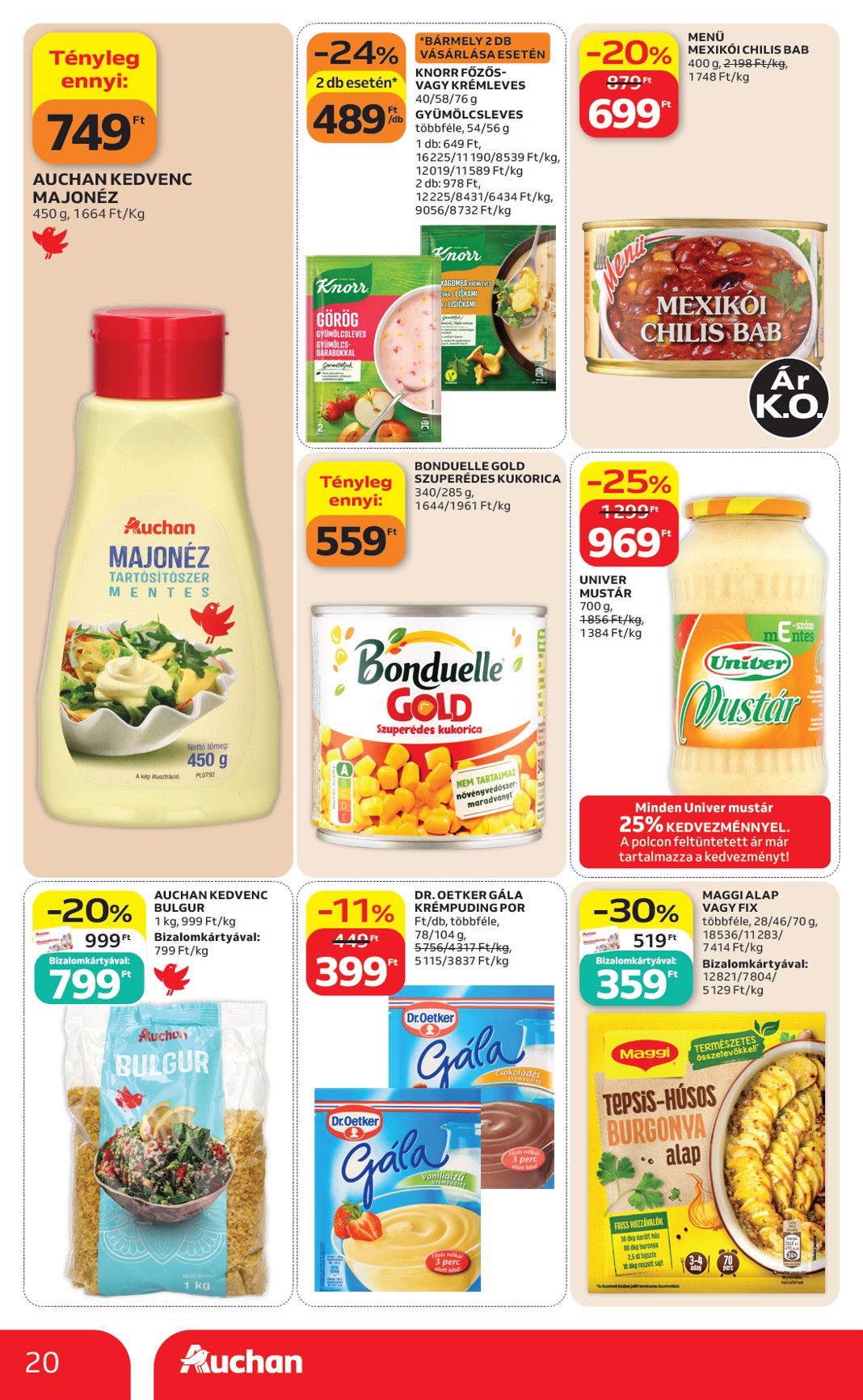 auchan - A jövőbeli Auchan Hipermarket akciós újság csütörtöktől 2026.08.06.-tól szerdától 2026.08.12.-ig érvényes. - page: 20