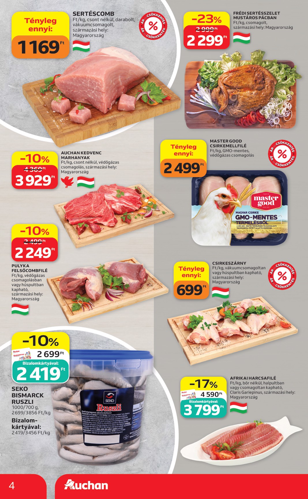 auchan - A jövőbeli Auchan Hipermarket akciós újság csütörtöktől 2026.08.06.-tól szerdától 2026.08.12.-ig érvényes. - page: 4