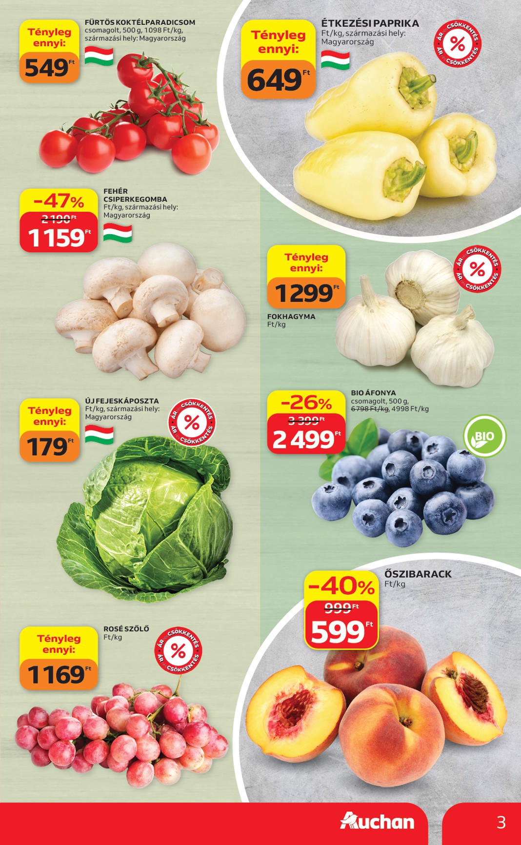 auchan - A jövőbeli Auchan Hipermarket akciós újság csütörtöktől 2026.08.06.-tól szerdától 2026.08.12.-ig érvényes. - page: 3