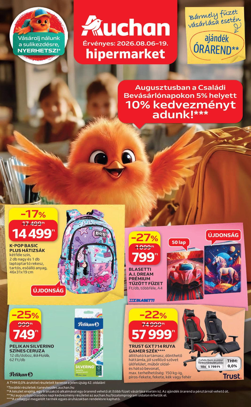 auchan - A jövőbeli Auchan Hipermarket - Back to School akciós újság csütörtöktől 2026.08.06.-tól szerdától 2026.08.19.-ig érvényes. - page: 1