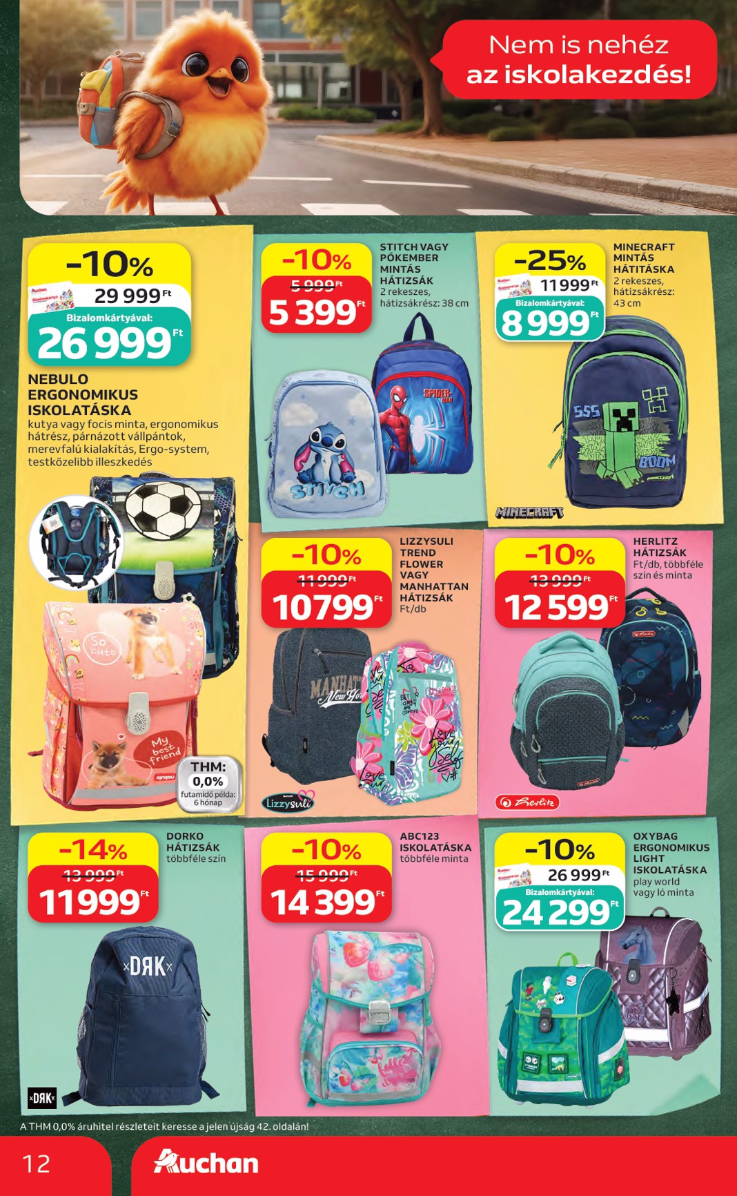 auchan - A jövőbeli Auchan Hipermarket - Back to School akciós újság csütörtöktől 2026.08.06.-tól szerdától 2026.08.19.-ig érvényes. - page: 12