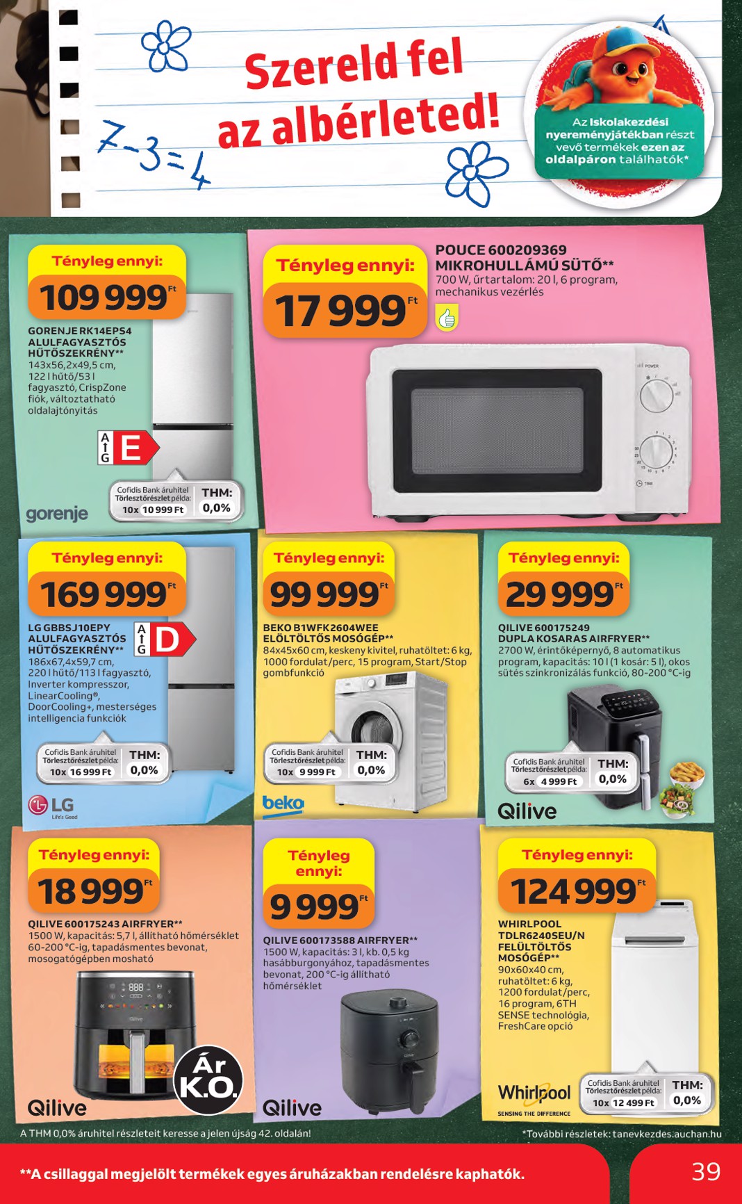 auchan - A jövőbeli Auchan Hipermarket - Back to School akciós újság csütörtöktől 2026.08.06.-tól szerdától 2026.08.19.-ig érvényes. - page: 39