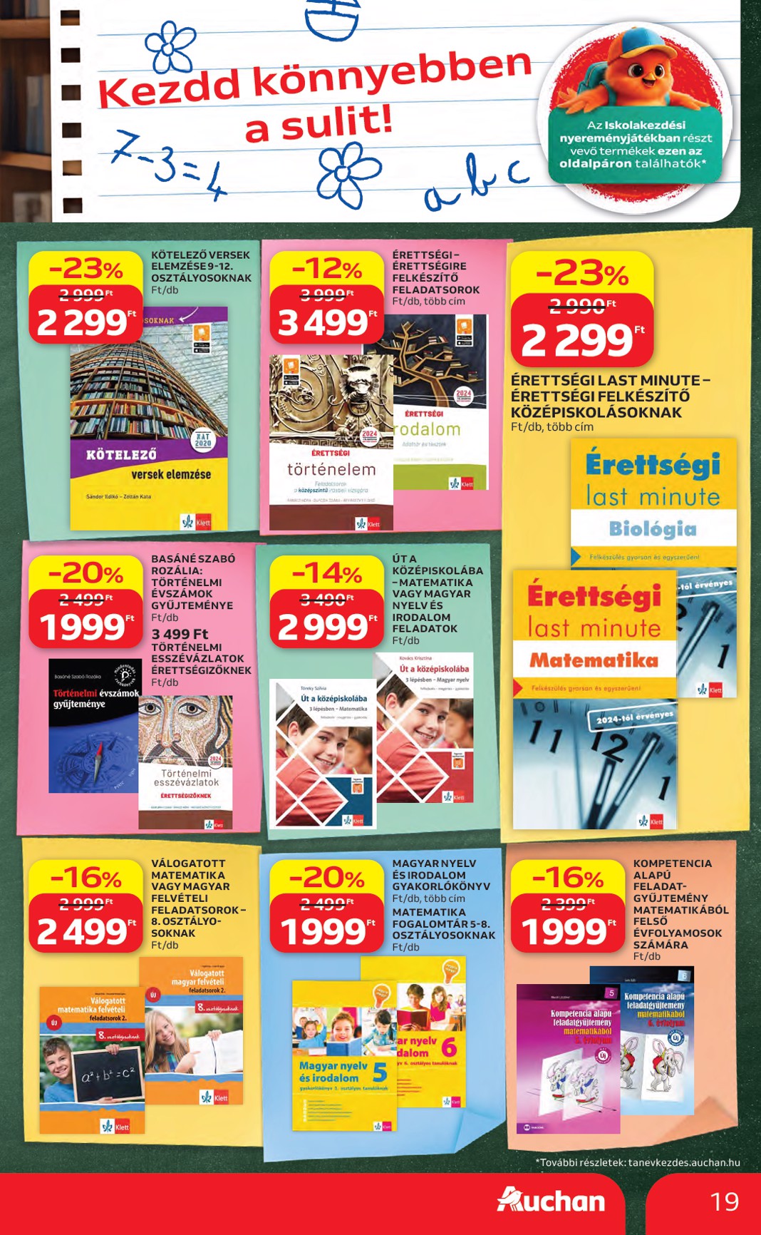 auchan - A jövőbeli Auchan Hipermarket - Back to School akciós újság csütörtöktől 2026.08.06.-tól szerdától 2026.08.19.-ig érvényes. - page: 19