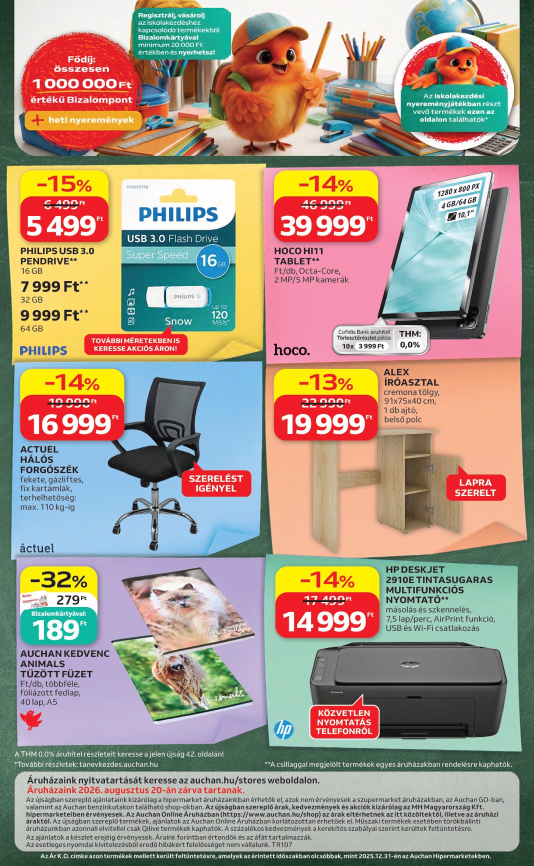auchan - A jövőbeli Auchan Hipermarket - Back to School akciós újság csütörtöktől 2026.08.06.-tól szerdától 2026.08.19.-ig érvényes. - page: 44