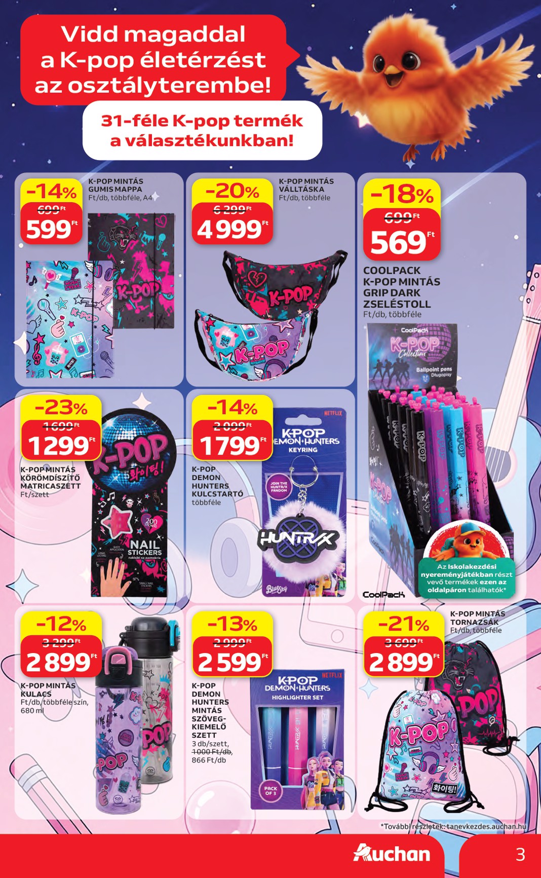 auchan - A jövőbeli Auchan Hipermarket - Back to School akciós újság csütörtöktől 2026.08.06.-tól szerdától 2026.08.19.-ig érvényes. - page: 3
