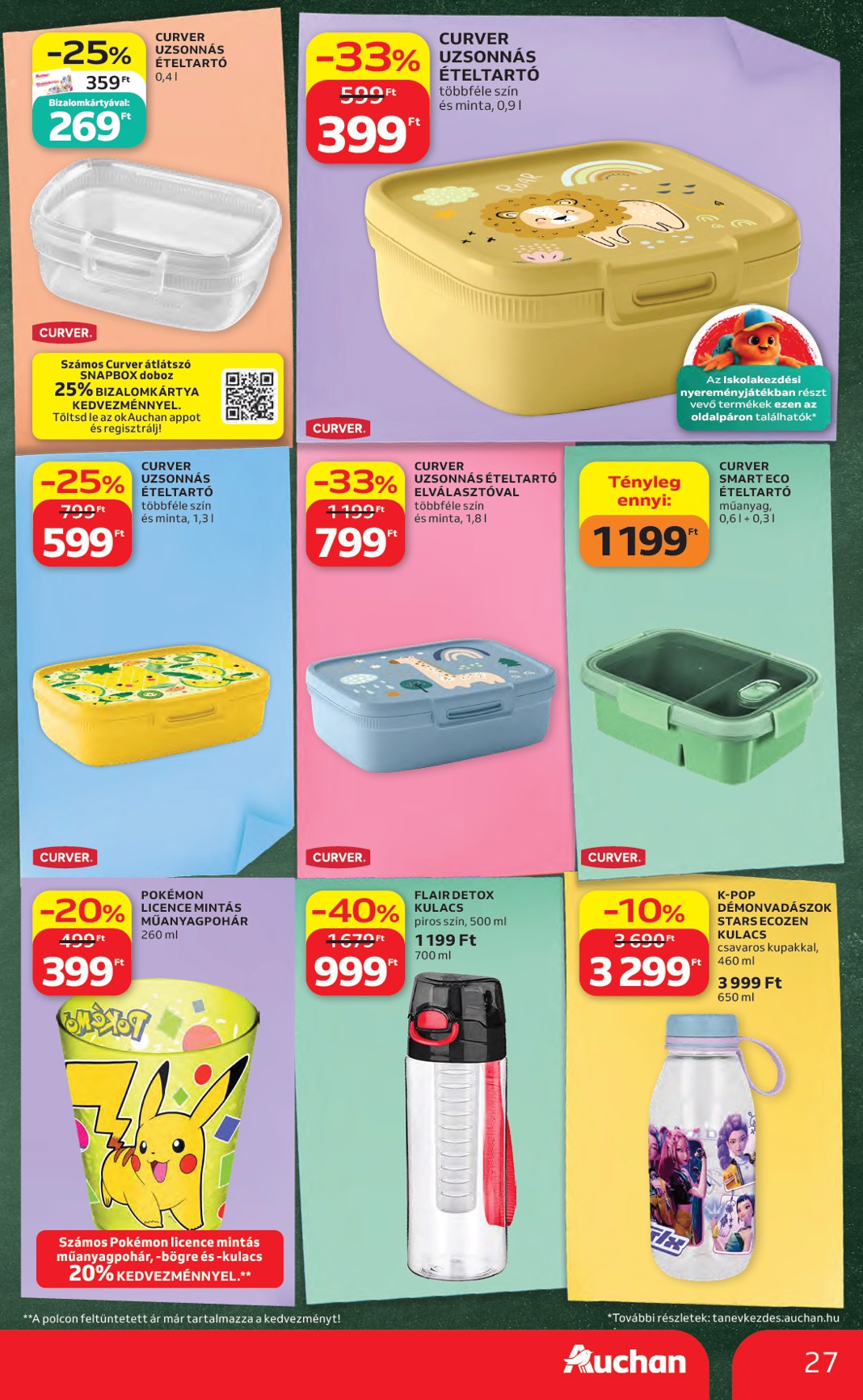 auchan - A jövőbeli Auchan Hipermarket - Back to School akciós újság csütörtöktől 2026.08.06.-tól szerdától 2026.08.19.-ig érvényes. - page: 27