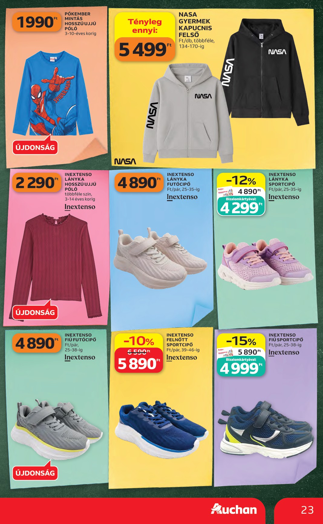 auchan - A jövőbeli Auchan Hipermarket - Back to School akciós újság csütörtöktől 2026.08.06.-tól szerdától 2026.08.19.-ig érvényes. - page: 23