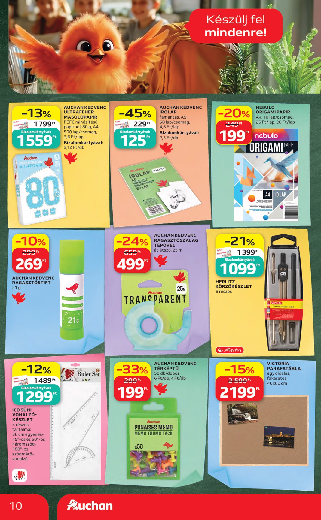 auchan - A jövőbeli Auchan Hipermarket - Back to School akciós újság csütörtöktől 2026.08.06.-tól szerdától 2026.08.19.-ig érvényes. - page: 10
