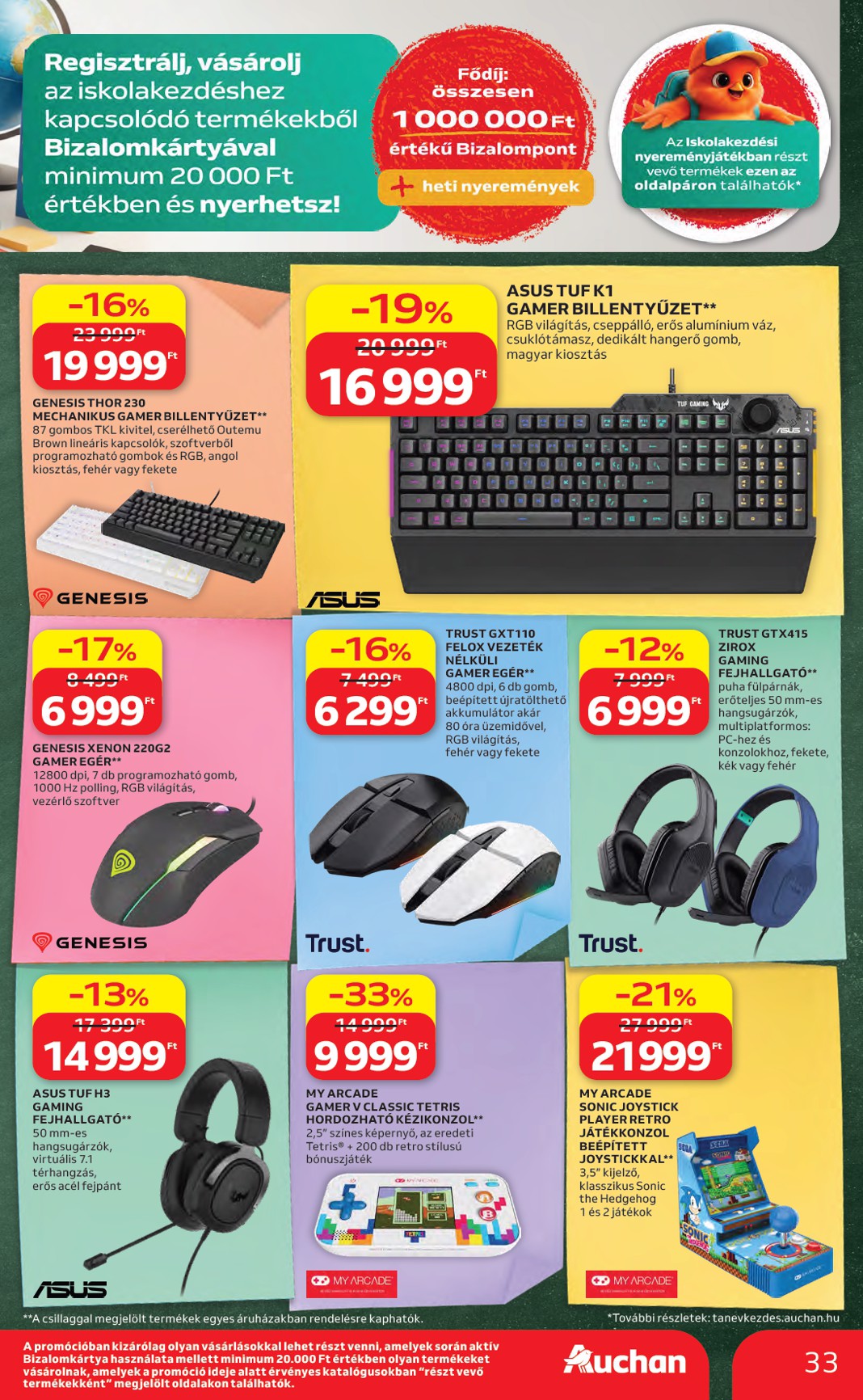 auchan - A jövőbeli Auchan Hipermarket - Back to School akciós újság csütörtöktől 2026.08.06.-tól szerdától 2026.08.19.-ig érvényes. - page: 33