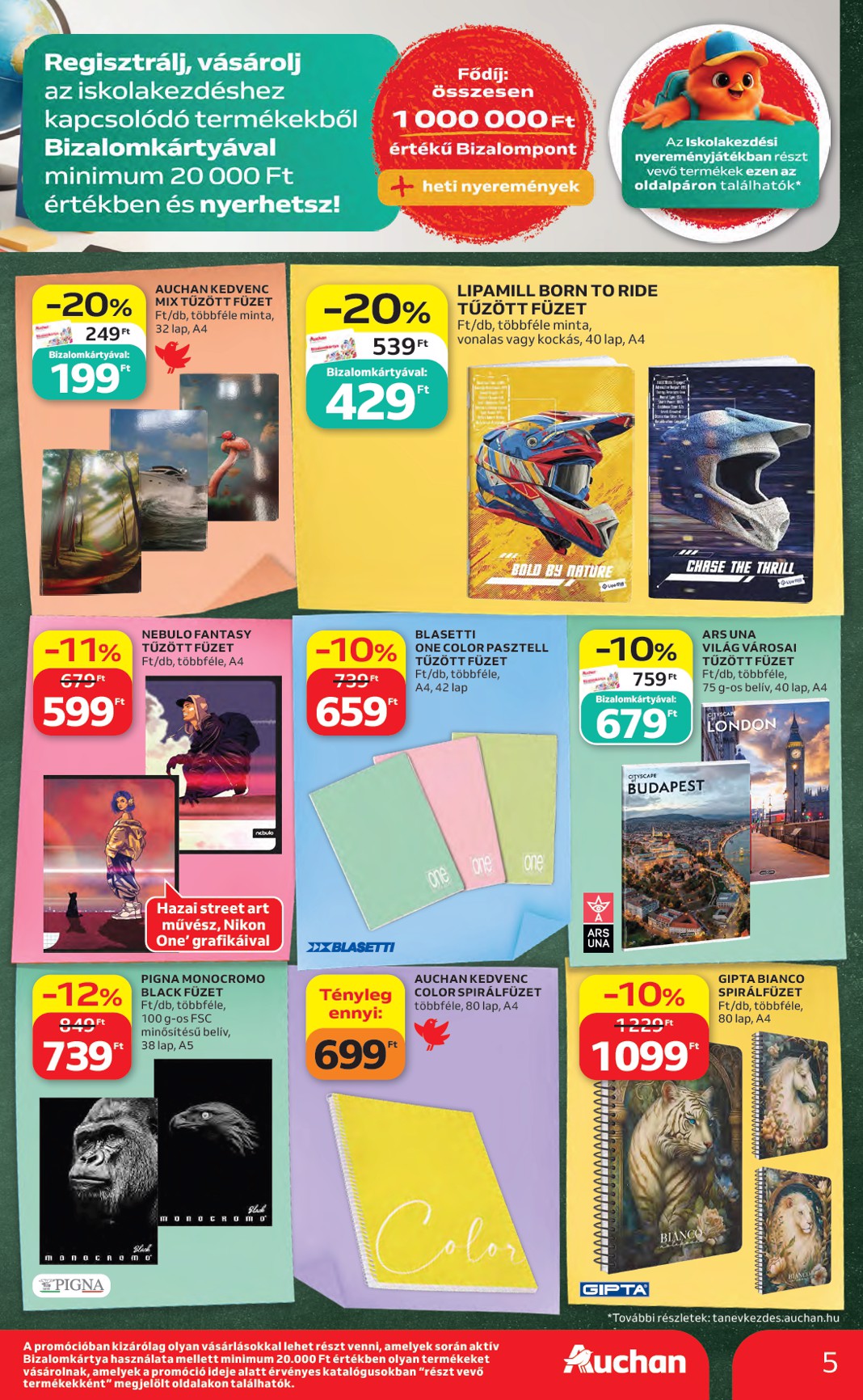 auchan - A jövőbeli Auchan Hipermarket - Back to School akciós újság csütörtöktől 2026.08.06.-tól szerdától 2026.08.19.-ig érvényes. - page: 5