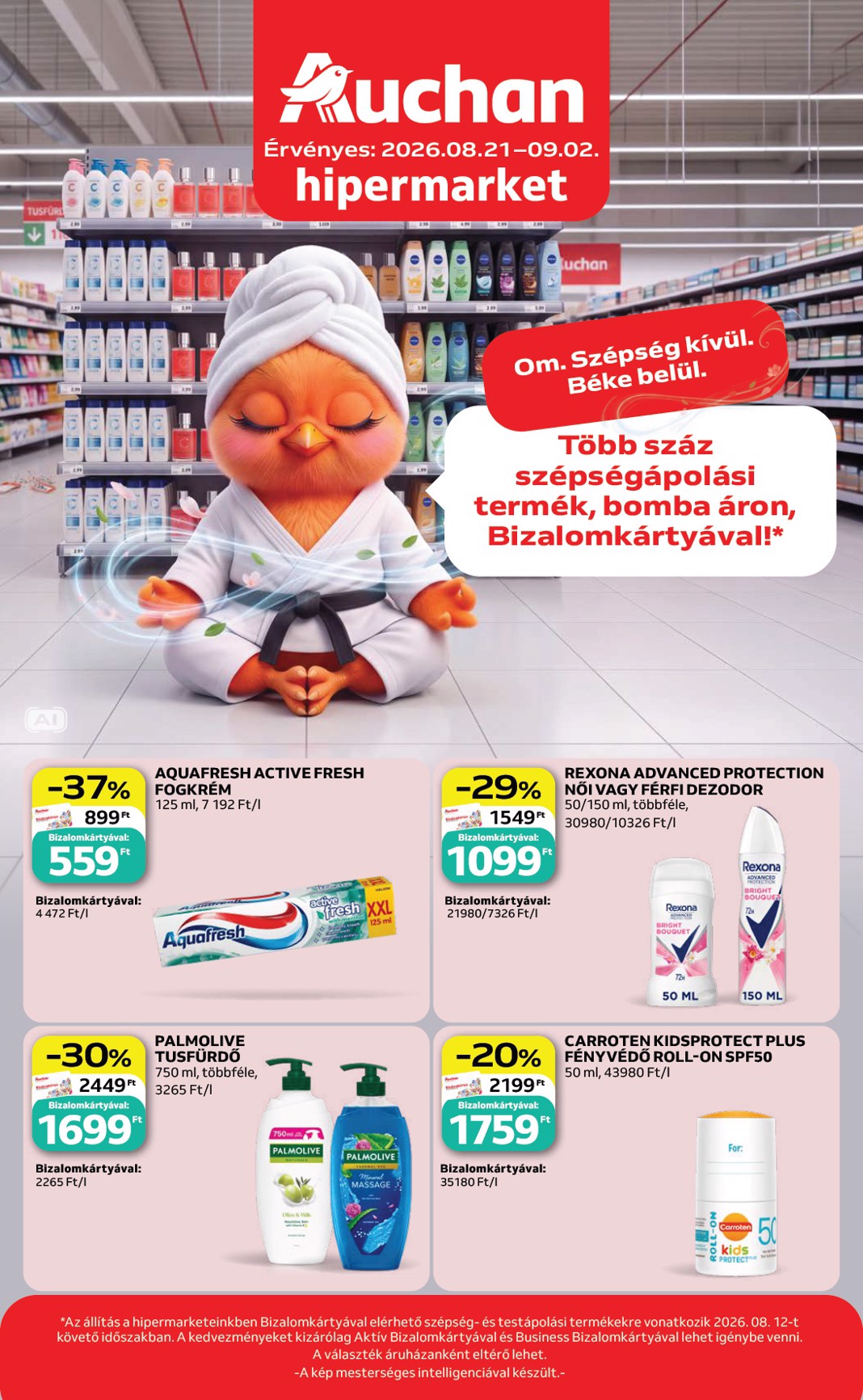 auchan - Aktuális Auchan - Illatszer termékajánlataink szórólap érvényes péntektől 2026.08.21.-től szerdától 2026.09.02.-ig