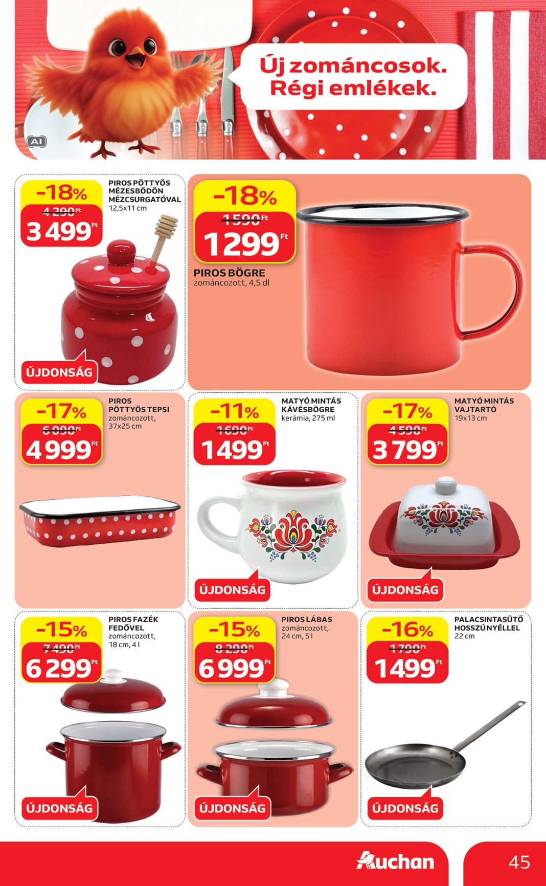 auchan - A jövőbeli Auchan Hipermarket akciós újság csütörtöktől 2026.09.03.-tól szerdától 2026.09.09.-ig érvényes. - page: 45
