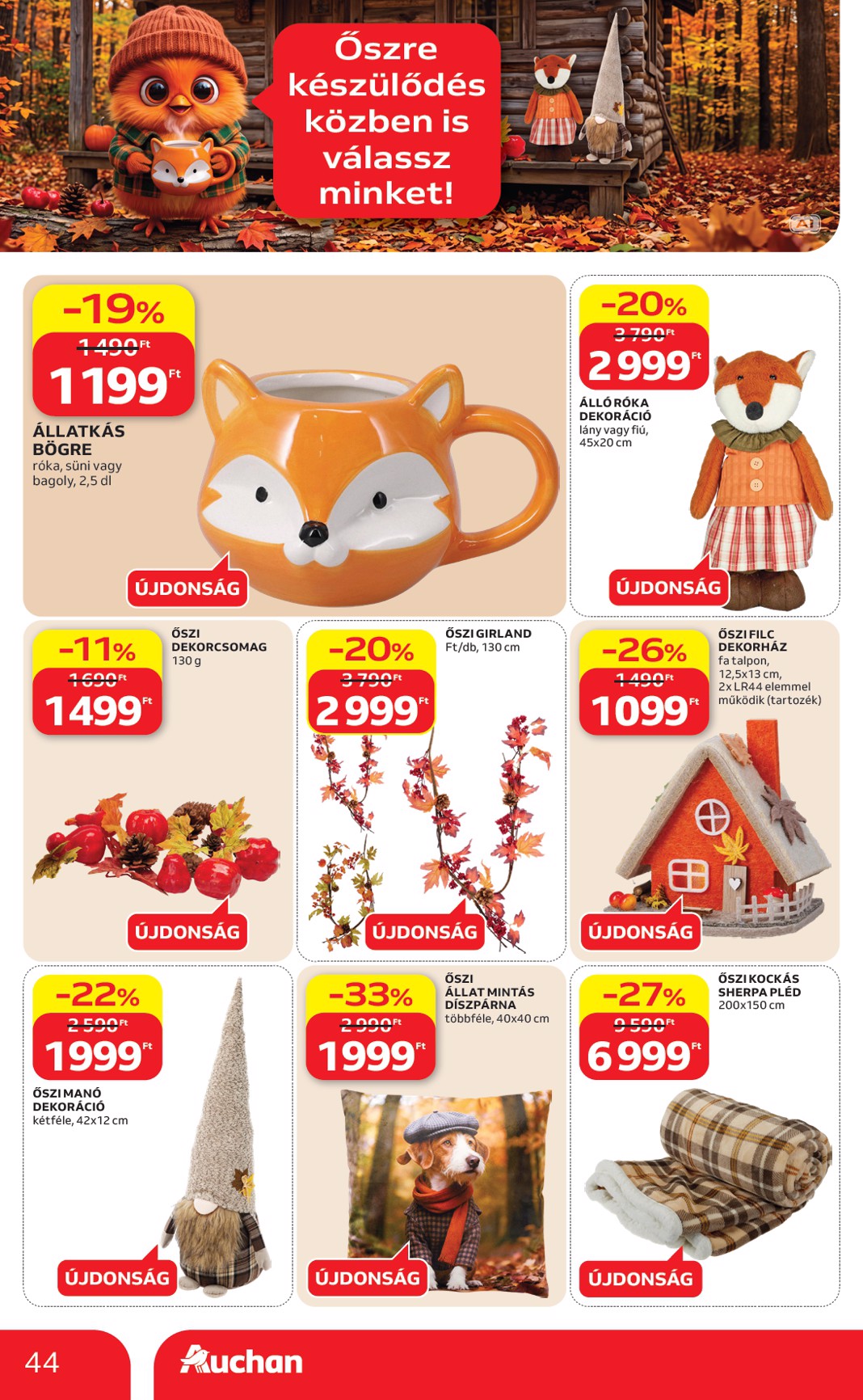 auchan - A jövőbeli Auchan Hipermarket akciós újság csütörtöktől 2026.09.03.-tól szerdától 2026.09.09.-ig érvényes. - page: 44