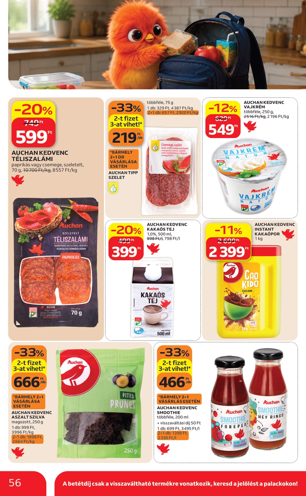auchan - A jövőbeli Auchan Hipermarket akciós újság csütörtöktől 2026.09.03.-tól szerdától 2026.09.09.-ig érvényes. - page: 56
