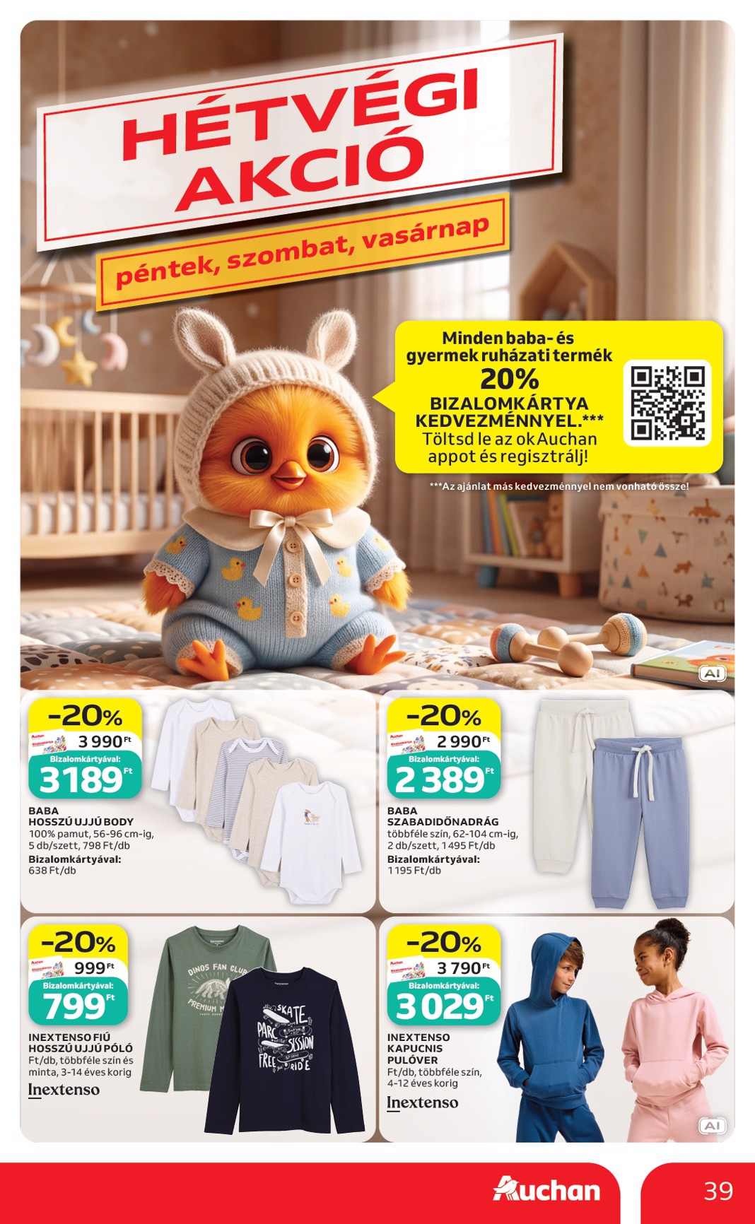 auchan - A jövőbeli Auchan Hipermarket akciós újság csütörtöktől 2026.09.03.-tól szerdától 2026.09.09.-ig érvényes. - page: 39