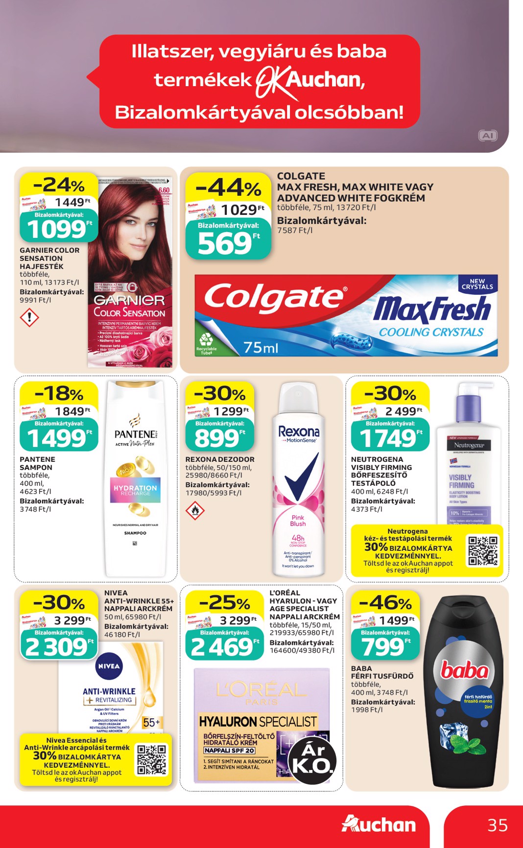 auchan - A jövőbeli Auchan Hipermarket akciós újság csütörtöktől 2026.09.03.-tól szerdától 2026.09.09.-ig érvényes. - page: 35