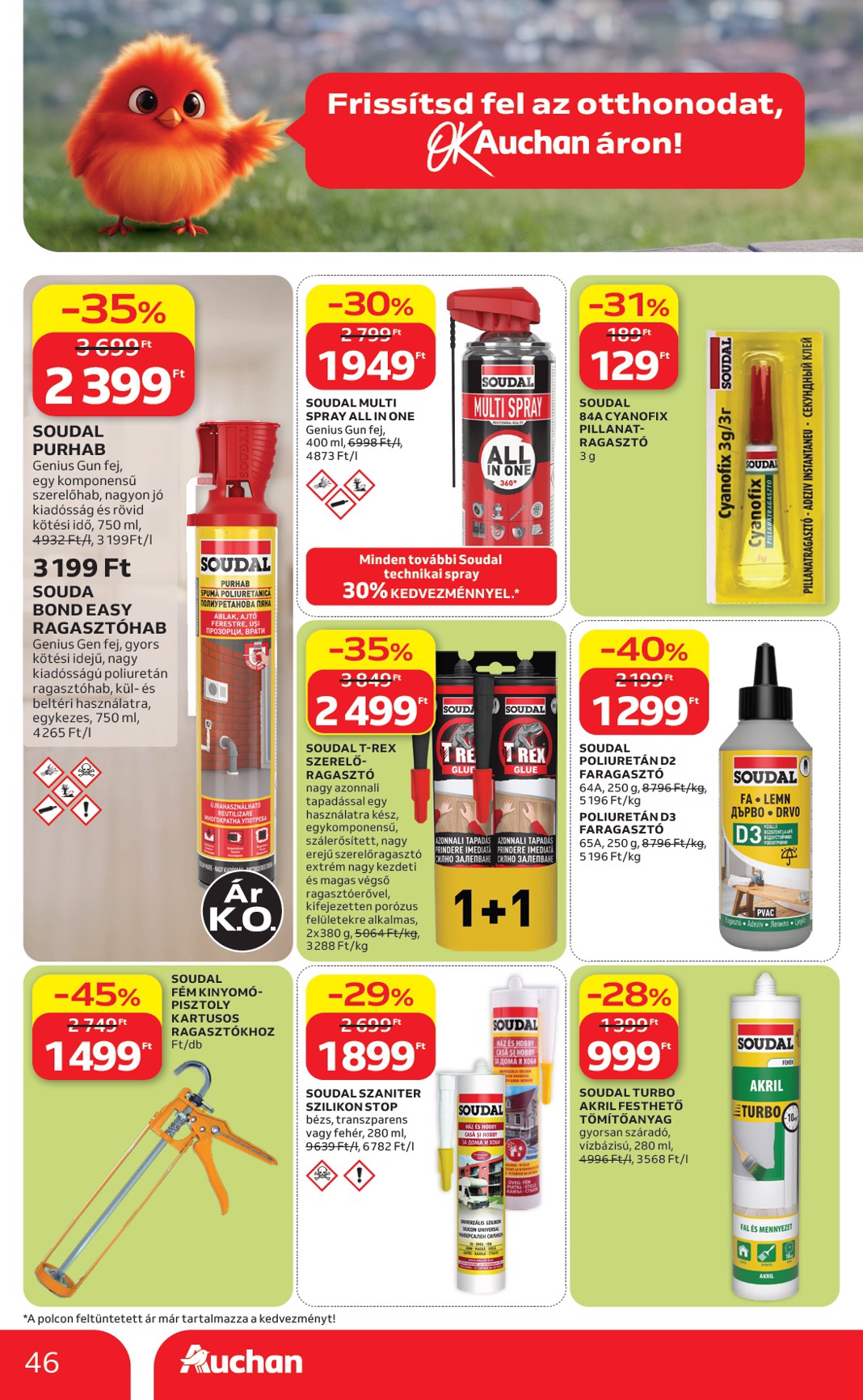 auchan - A jövőbeli Auchan Hipermarket akciós újság csütörtöktől 2026.09.03.-tól szerdától 2026.09.09.-ig érvényes. - page: 46