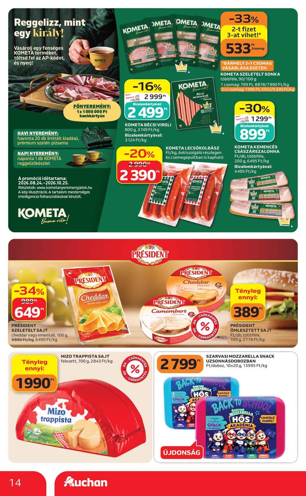 auchan - A jövőbeli Auchan Hipermarket akciós újság csütörtöktől 2026.09.03.-tól szerdától 2026.09.09.-ig érvényes. - page: 14
