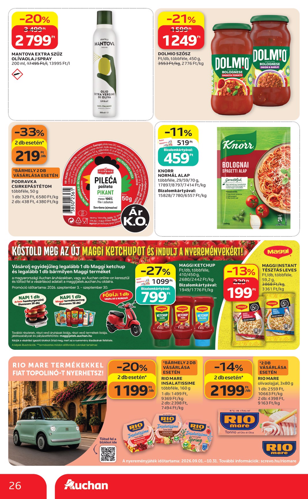 auchan - A jövőbeli Auchan Hipermarket akciós újság csütörtöktől 2026.09.03.-tól szerdától 2026.09.09.-ig érvényes. - page: 26