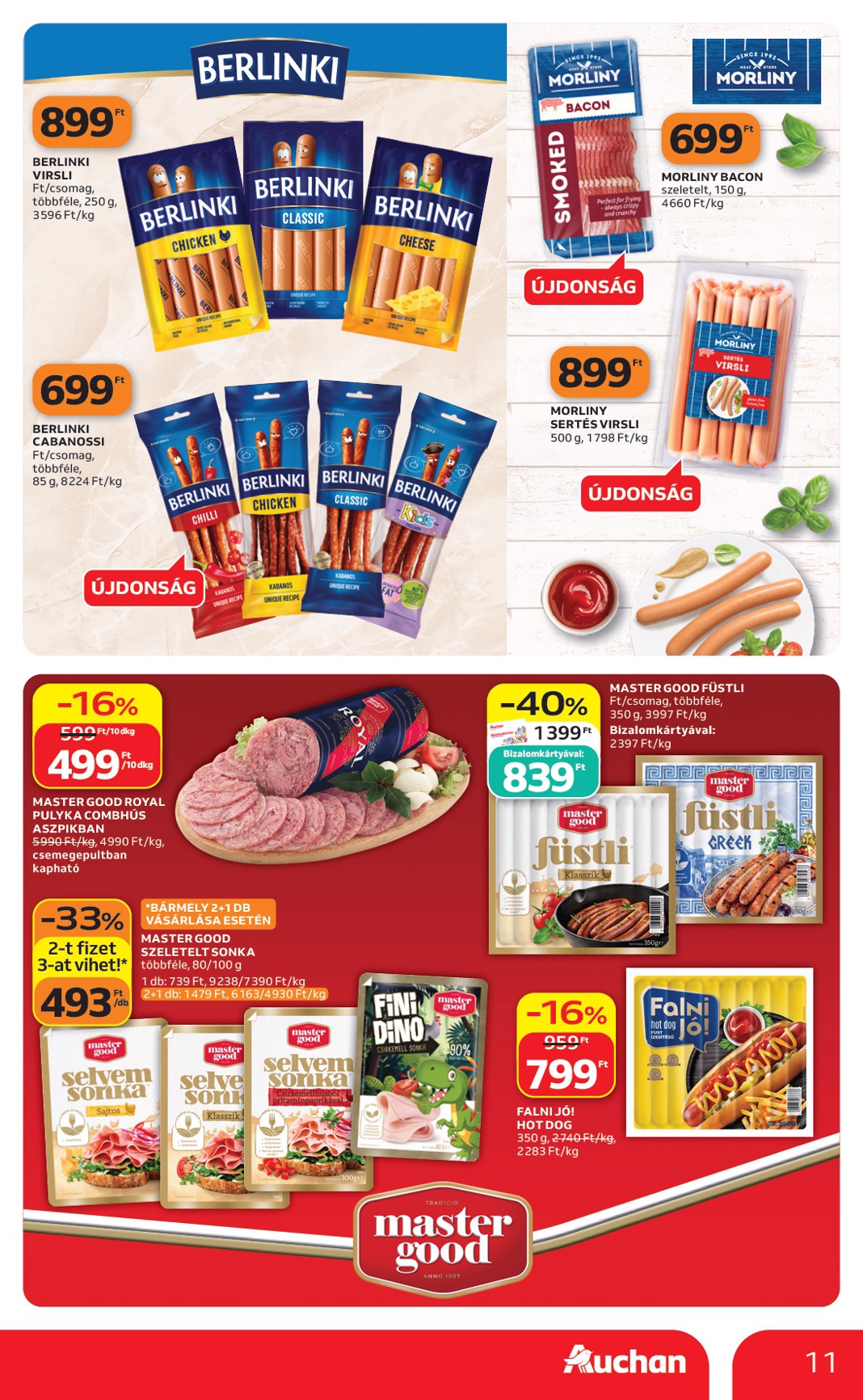 auchan - A jövőbeli Auchan Hipermarket akciós újság csütörtöktől 2026.09.03.-tól szerdától 2026.09.09.-ig érvényes. - page: 11