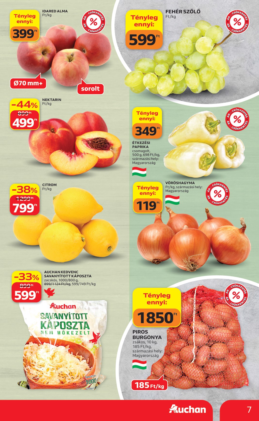 auchan - A jövőbeli Auchan Hipermarket akciós újság csütörtöktől 2026.09.03.-tól szerdától 2026.09.09.-ig érvényes. - page: 7