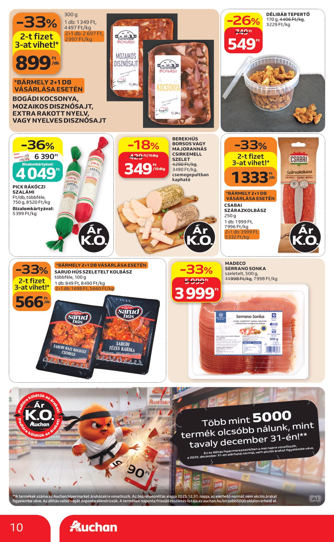 auchan - A jövőbeli Auchan Hipermarket akciós újság csütörtöktől 2026.09.03.-tól szerdától 2026.09.09.-ig érvényes. - page: 10