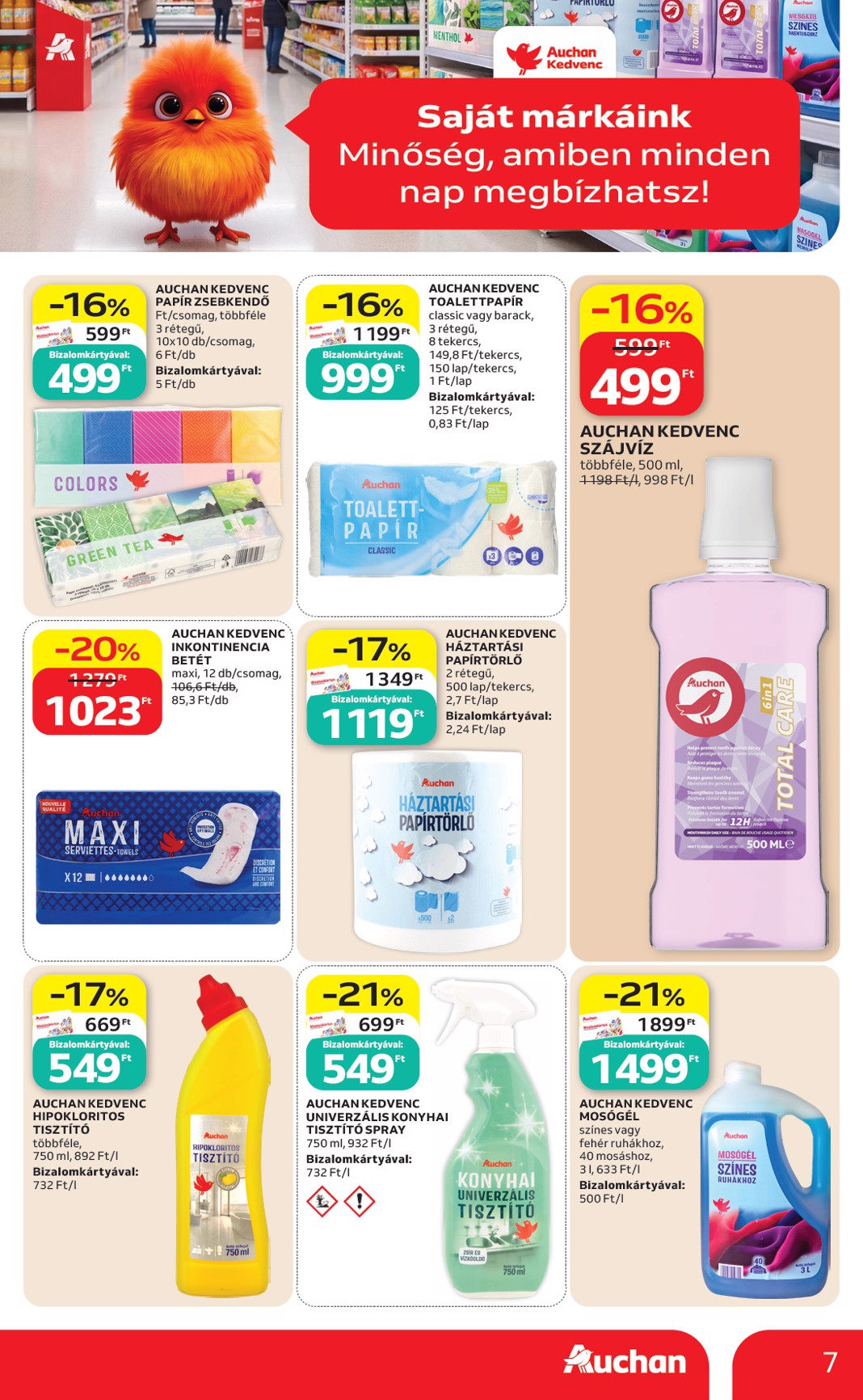 auchan - A jövőbeli Auchan - Sajátmárkás termékeink akciós újság csütörtöktől 2026.09.03.-tól szerdától 2026.09.09.-ig érvényes. - page: 7