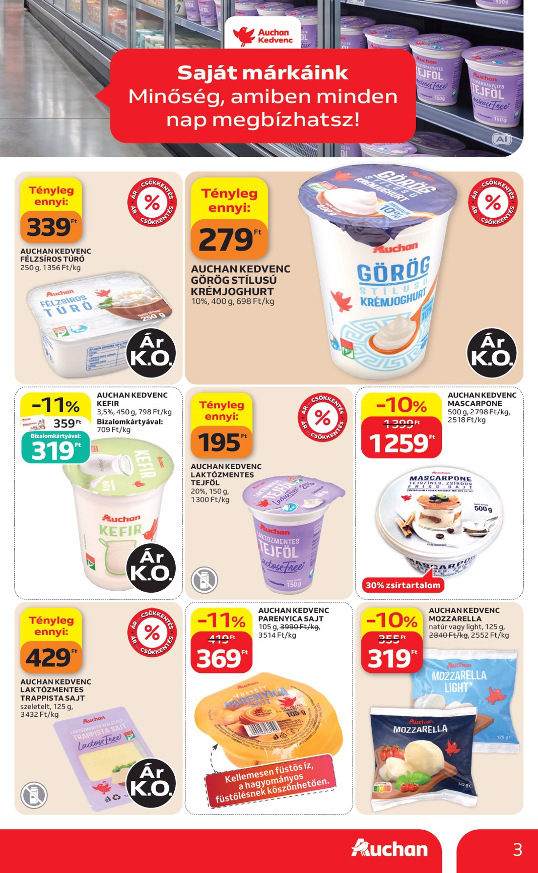 auchan - A jövőbeli Auchan - Sajátmárkás termékeink akciós újság csütörtöktől 2026.09.03.-tól szerdától 2026.09.09.-ig érvényes. - page: 3