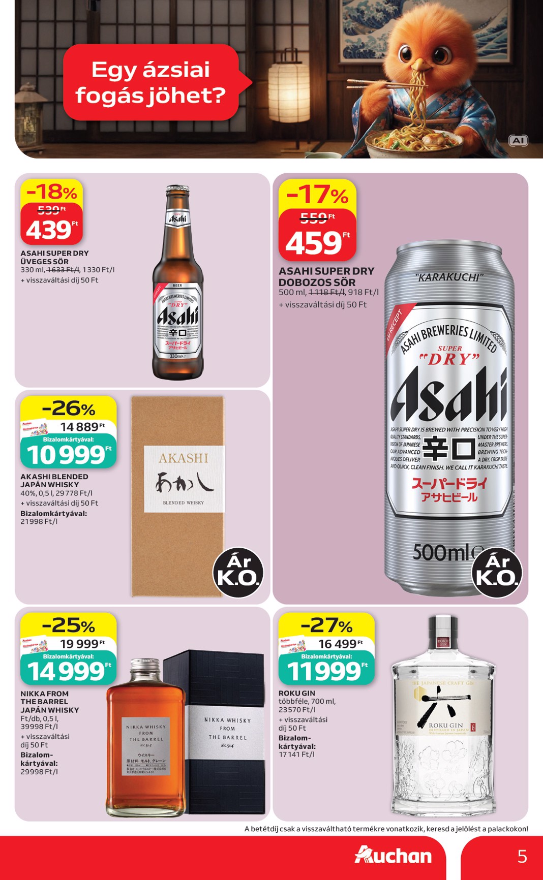 auchan - A jövőbeli Auchan Hipermarket - Nemzteközi konyha ajánlataink akciós újság csütörtöktől 2026.09.10.-tól szerdától 2026.09.23.-ig érvényes. - page: 5